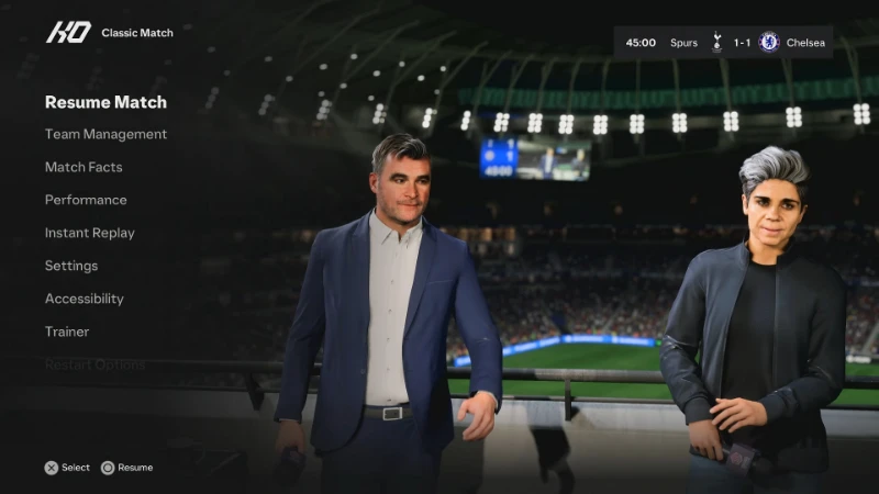 Меню матча EA FC 24. Меню матча EA FC 24.