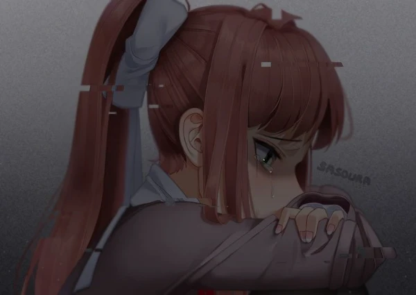 Подборка артов с психологической окраской по Монике из Doki Doki Literature Club!
