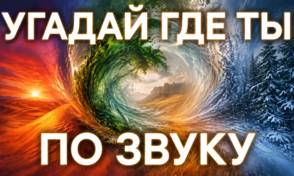 Шум города, дикие джунгли или тишина тундры? Отправьтесь в звуковое путешествие и угадайте локацию ТОЛЬКО по звуку. Проверьте чуткость своего слуха! (В создание использовался ИИ)