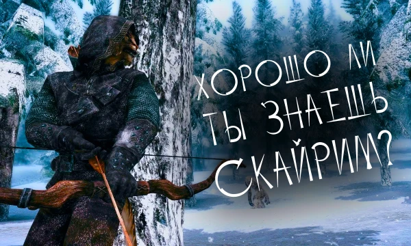 Этот тест проверит насколько Вы любите такую игру, как Скайрим. Предупреждаю, некоторые вопросы сложные, только для настоящих поклонников серии, будет 20 вопросов, удачи!