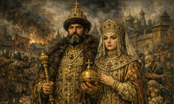 Вы перенеслись в прошлое. Выход у Вас только один — принять облик реального исторического деятеля, чей характер и повадки Вы способны повторить. Сможете дожить до 1613 года и не быть разоблаченным? 