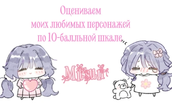 Идея теста вроде моя. Вам нужно оценить моих фаворитов из аниме по 10-балльной шкале. Простите за плохое оформление теста, у меня не было времени его исправить.
Приятного прохождения! 