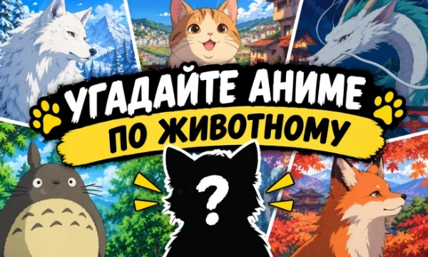 В этом тесте нужно отгадать аниме по животному из него. Пишите в комментариях, как вам тест, и ставьте лайк.
