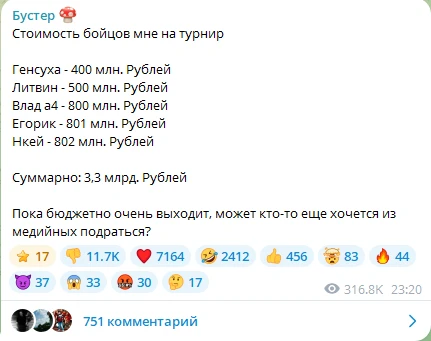Выбери достойного и лучшего соперника для медийного боя