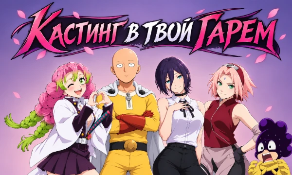 Масштабный интерактивный кастинг из 85 культовых персонажей аниме! Уникальный отбор для парней и девушек, полный романтики и сочного юмора. Соберите свой идеальный гарем!