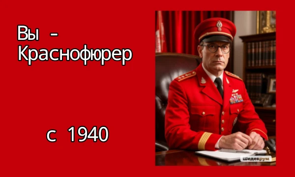 В этой альтернативной истории Гитлер погибает от тяжёлой болезни после раздела Польши. Вы - так называемый Краснофюрер. Вас так называют, потому что вы придерживаетесь коммунистической идеологии.