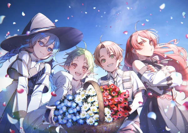 Ультимативный тест, определяющий персонажа из мира Mushoku Tensei. Задействованы практически все персонажи LN/WN/Манги, коих насчитывается более 150 штук. Осторожно: в окне статистики есть спойлеры.