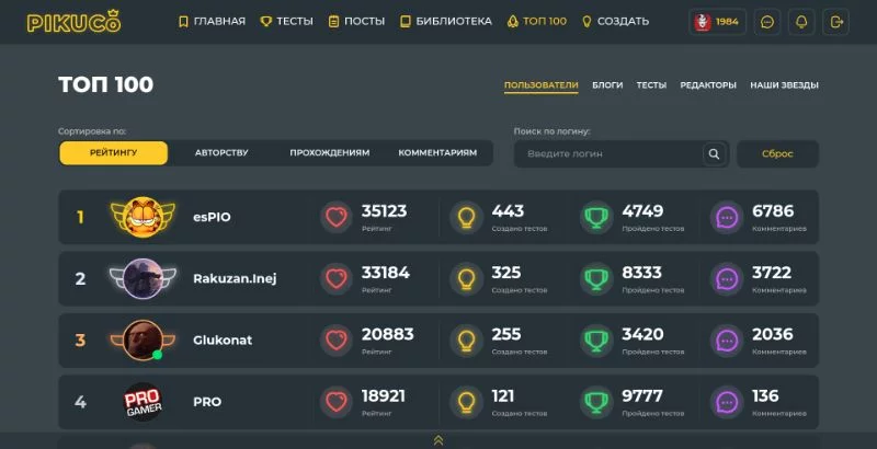 Новый топ 1 сайта по рейтингу - Эспио Новый топ 1 сайта по рейтингу - Эспио