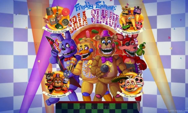 Freddy Fazbear's Pizzeria Simulator — это шестая часть в популярной хоррор-франшизе, вышедшая в 2017 году, которая совмещает симулятор управления пиццерией и классический  Survival Horror.