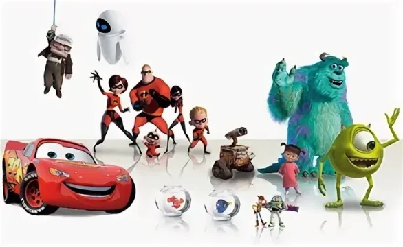 Pixar (Pixar Animation Studios) — американская студия компьютерной анимации. Базируется в Эмеривилле, штат Калифорния. Имена персонажей и мультфильмы написаны на английском. 