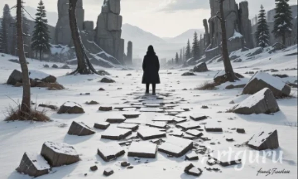 Мир замер. -20° — и это ещё не предел. Воздух обжигает лёгкие, снег скрипит под сапогами, словно хруст костей под тяжестью истории.