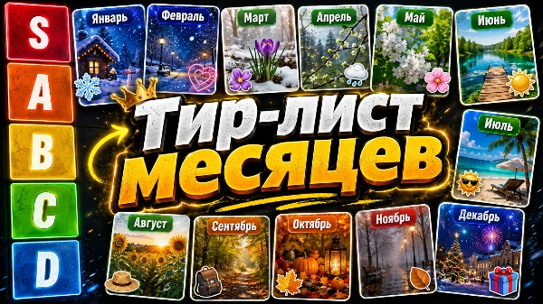 Тир лист месяцев
