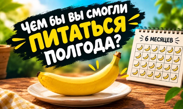 Зачастую рацион обычных людей составляют разнообразные продукты, а если бы у вас была возможность питаться следующие полгода только лишь 1 определенным продуктом и водой, какой бы вы выбрали продукт?