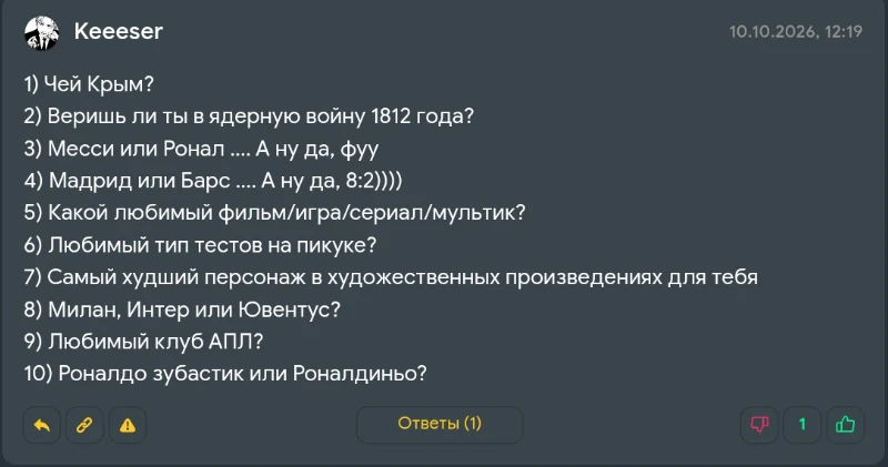 Вопрос Keeeser Вопрос Keeeser