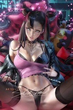18+ арты с Марни, одной из соперниц Эша в игре "Pokemon Sword and Shield".