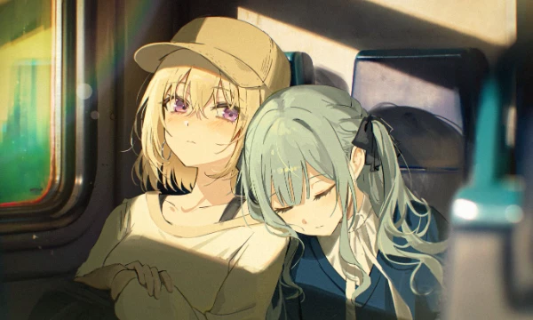 Юри арты с Сакико и Уика из Bang Dream