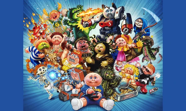 Garbage Pail Kids - популярные во всём мире карточки с забавными уродцами. Узнайте их поближе. В каждом пакетике вас ждут четыре чумовых карточки + одна редкая, изображающая персонажей поп-культуры. 