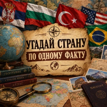 🌍 Сможешь ли ты угадать страну по одному факту?
Иногда достаточно одной детали, чтобы понять, о какой точке на карте идёт речь. 