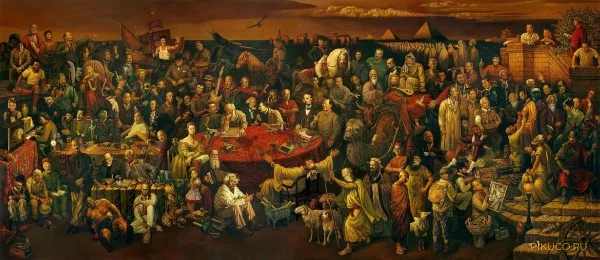 Нету учёных, первооткрывателей, а так-же людей создавших какие-то религии, кроме Мухаммада, но его надо брать со стороны правителя, даты выставлены с учётом начала правления или карьеры, до окончания.