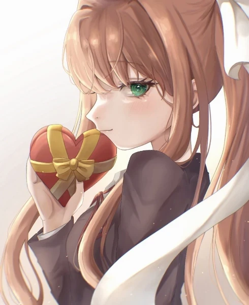 Подборка лучших артов по обаятельной Монике из Doki Doki Literature Club!