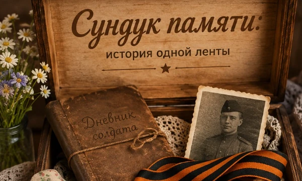 Ты нашёл в бабушкином сундуке старый дневник, фотографию и георгиевскую ленту. 9 мая близко — помоги сохранить память о героях. Каждый ответ приближает тебя к одной из трёх добрых концовок.