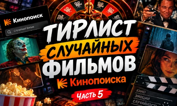 🎰 Кино рулетка запущена! Фильмы выбираются случайным образом с Кинопоиска. Что выпадет — шедевр, классика или полный провал? 🎬 Расставь фильмы по своим ка
