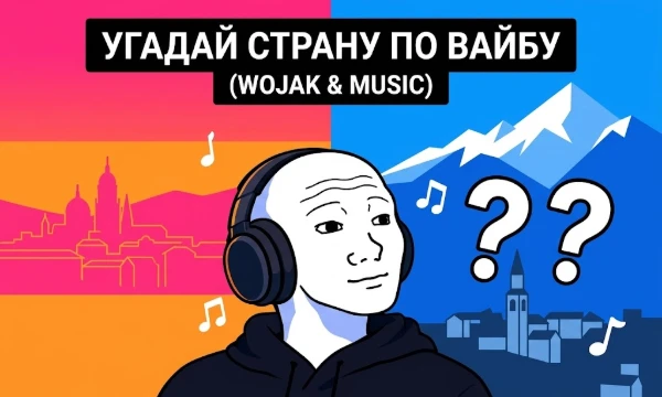 Wojak, музыка и атмосфера разных уголков мира. Насколько хорошо ты чувствуешь культурные особенности стран? Проверь свою интуицию и попробуй набрать максимум баллов!