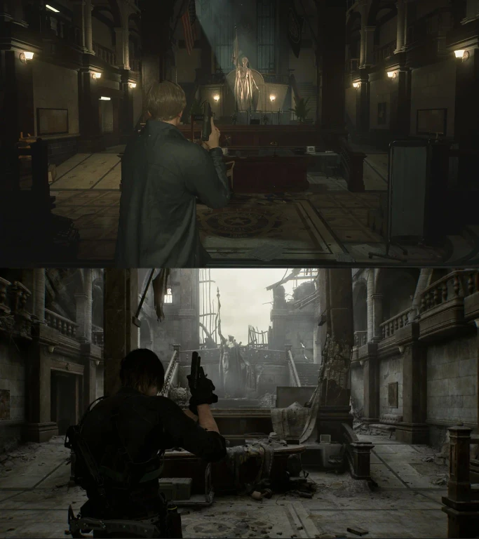 Полицейский участок в "Resident Evil 2: Remake" и "Resident Evil: Requiem" Полицейский участок в "Resident Evil 2: Remake" и "Resident Evil: Requiem"