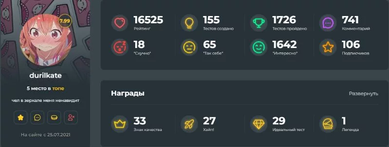 Место такое же, как и в топе). Очень нравятся турниры по типу любимые персонажи дурилки, мне нравится концепт, что человек делает турниры из своих любимых вещей. Рубрика рандомных вопросов про аниме и горячие арты, это все я люблю. Место такое же, как и в топе). Очень нравятся турниры по типу любимые персонажи дурилки, мне нравится концепт, что человек делает турниры из своих любимых вещей. Рубрика рандомных вопросов про аниме и горячие арты, это все я люблю. 