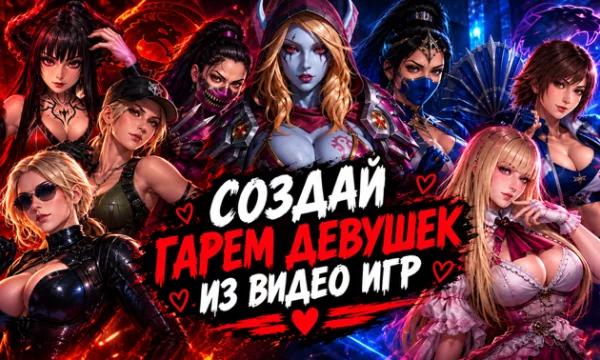 Тирлист девушек для гарема, девушки из различных видеоигр, dota 2, wow, bg3, mk, tekken и многие другие