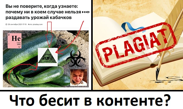 Кликбейт, внезапное инфоцыганство, бесконечный копипаст, кривое описание, плохое качество карточек? Что вас больше всего бесит в любом контенте, будь то тест на Пикуко, видос на YouTube или пост в ВК?