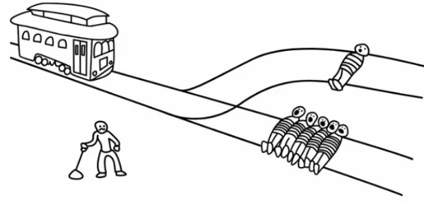 Тест на подобии 'Absurd Trolley Problems', с уникальными и интересными вопросами, где нужно отвечать на совесть и решать кто умрёт. Время ограничено, иначе поезд переедет людей сам.