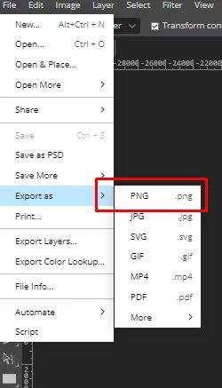 Потом выберите формат файла, Я обычно выбераю "PNG" Потом выберите формат файла, Я обычно выбераю "PNG"