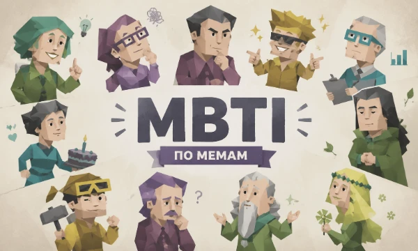 Здесь будут картинки о том, как ведут себя типы MBTI в различных ситуациях. Выбери наиболее подходящие тебе варианты и узнай, какой тип тебе подходит