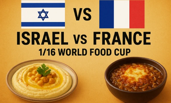 Погрузись в яркую битву двух великих кухонь — израильской и французской! Сможешь ли ты по картинке определить, откуда блюдо? Израиль удивит пряностями , а Франция — нежной выпечкой.