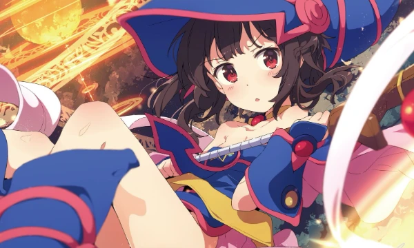 Разные аниме персонажи косплеят Мегумин из аниме KonoSuba. И наоборот Мегумин косплеит других персонажей