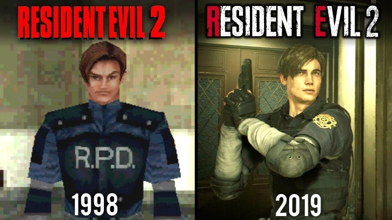 Сравнение оригинала и ремейка "Resident Evil 2" Сравнение оригинала и ремейка "Resident Evil 2"