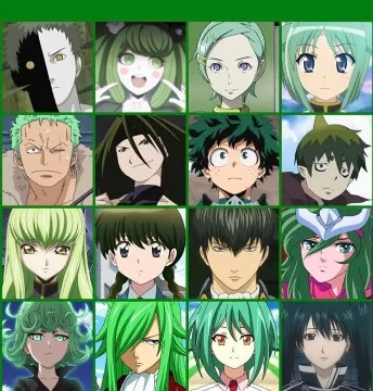аниме с зелеными волосами