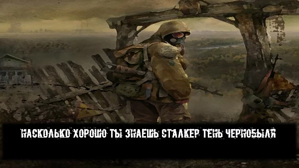 Если вы уверены, что знаете Сталкер Тень Чернобыля на сто процентов то попробуйте пройти этот тест и узнайте новичок вы или мастер в этой опасной Зоне Отчуждения.