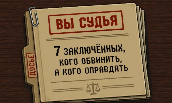 Это сюжетный тир-лист. Вы попали в тюрьму, ничего не помните. Вам говорят, что это разработка. Вам нужно решить, кто из семи заключённых виновен, а кто невиновен. Хорошего прохождения!