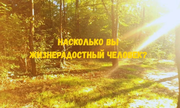 Жизнерадостный  человек— это человек, который искренне радуется жизни, излучает оптимизм и обладает бодрым, неунывающим характером. А насколько вы жизнерадостны?
Приятного прохождения!