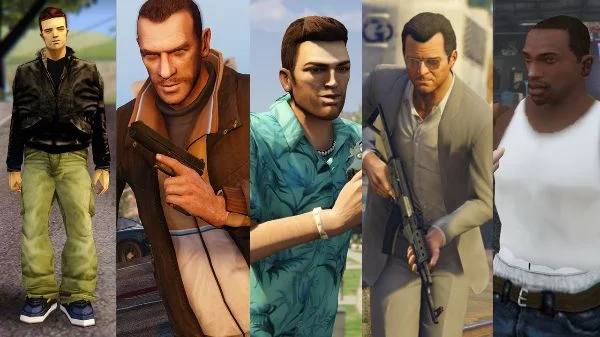 Главные персоны из всех основных сюжетных линий Grand Theft Auto