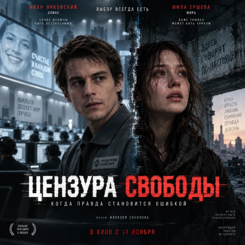 В антиутопическом будущем, где тотальная нейросеть стирает любые негативные эмоции из человеческой речи, рядовой корректор Элиас обнаруживает технологический пробел, позволяющий услышать настоящую, полную боли и страсти речь, что заставляет его сделать непростой выбор между комфортной ложью и горькой свободой. В антиутопическом будущем, где тотальная нейросеть стирает любые негативные эмоции из человеческой речи, рядовой корректор Элиас обнаруживает технологический пробел, позволяющий услышать настоящую, полную боли и страсти речь, что заставляет его сделать непростой выбор между комфортной ложью и горькой свободой.