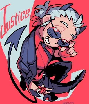 Джастис Justice — это демон, который когда-то был высшим прокурором, сражавшимся против другого демона - Вельзевула, которого в последствии заточили в измерении изгнания или же бездне.