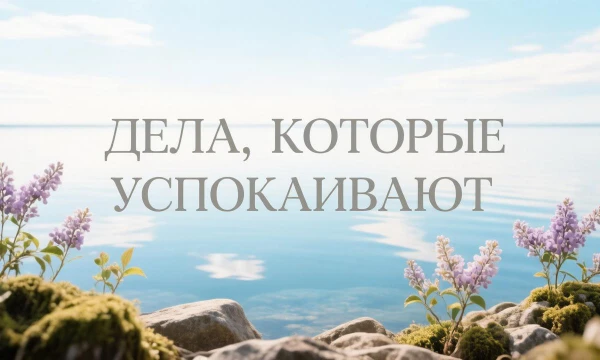 Здесь представленны успокаивающие/расслабляюшие дела. Вам нужно выбрать то дело, которое вам нравится больше всего.