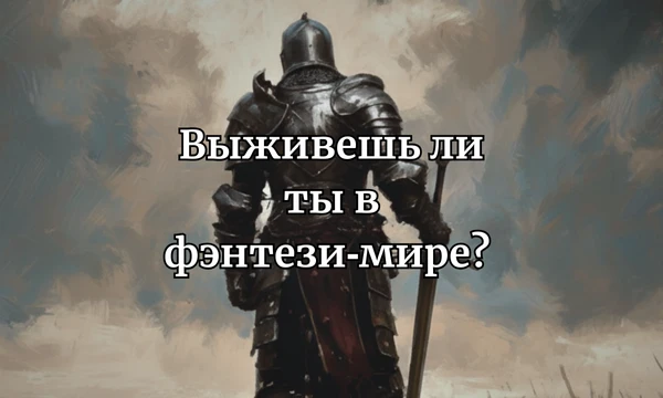 Ты уверен, что выжил бы среди магов, драконов и тёмных лесов? Этот тест покажет, насколько ты готов к настоящему фэнтези‑приключению в мире, полном опасностей! 🧙🧝