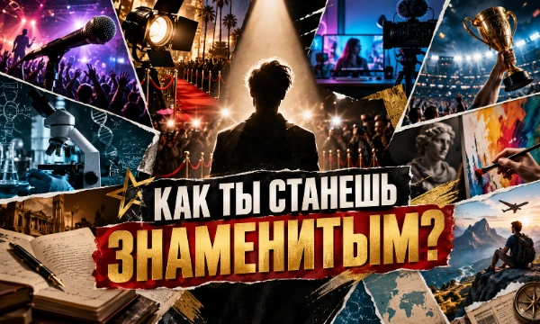 У каждого свой путь к славе. Кто-то покоряет мир талантом, кто-то совершает невероятное открытие, а кто-то становится знаменитым совершенно случайно. Узнай, как бы мог прославиться ты!