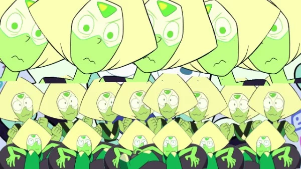 Вот уже неделю я устроил себе марафон Steven Universe. Посему решил сделать подборку с самой эмоциональной и мемной - Перидот.