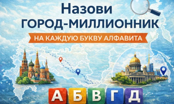 Казалось бы, миллион - это огромное количество людей. Но на нашей планете целых 450 городов, которые имеют такое население. Попробуйте назвать их на каждую букву русского алфавита