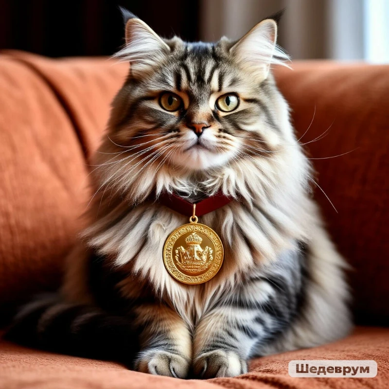 Ого, ну вы посмотрите на этого пушистого героя! Ну как не дать ему медаль за такую красоту! Ого, ну вы посмотрите на этого пушистого героя! Ну как не дать ему медаль за такую красоту!